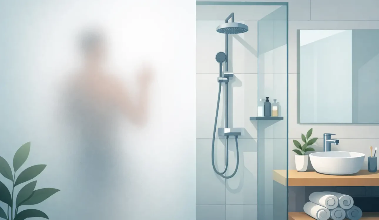Frosted Glass Film for Bathroom Privacy