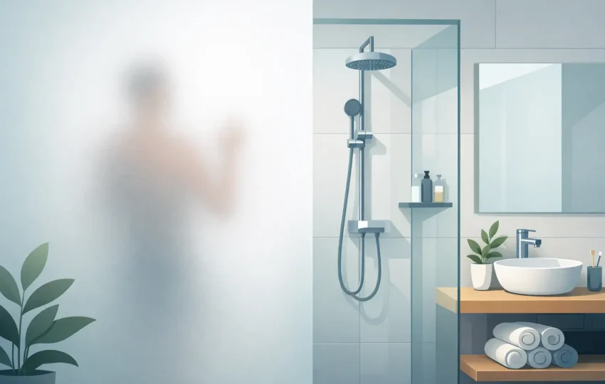 Frosted Glass Film for Bathroom Privacy