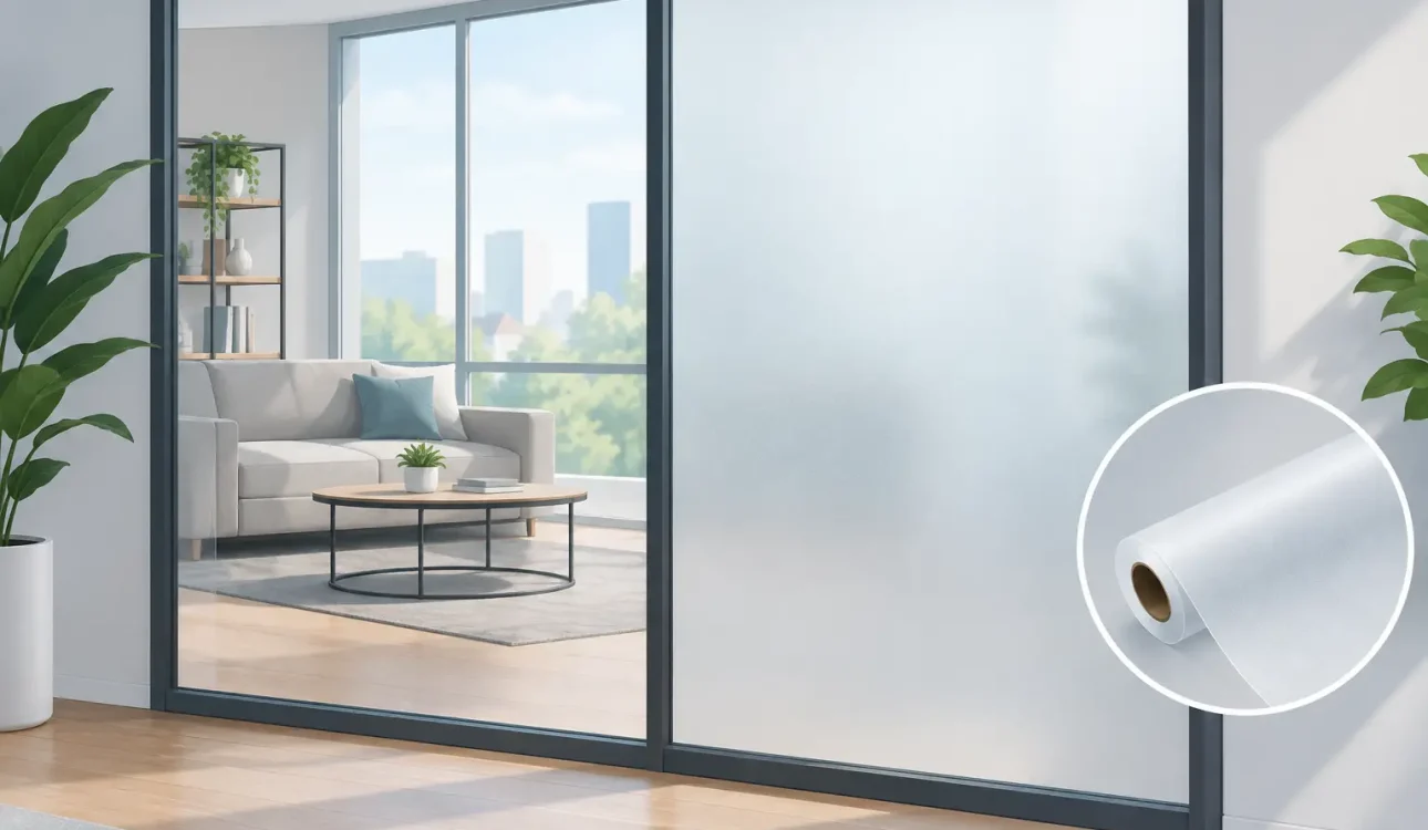 Frosted Glass Film for Privacy Without Renovation