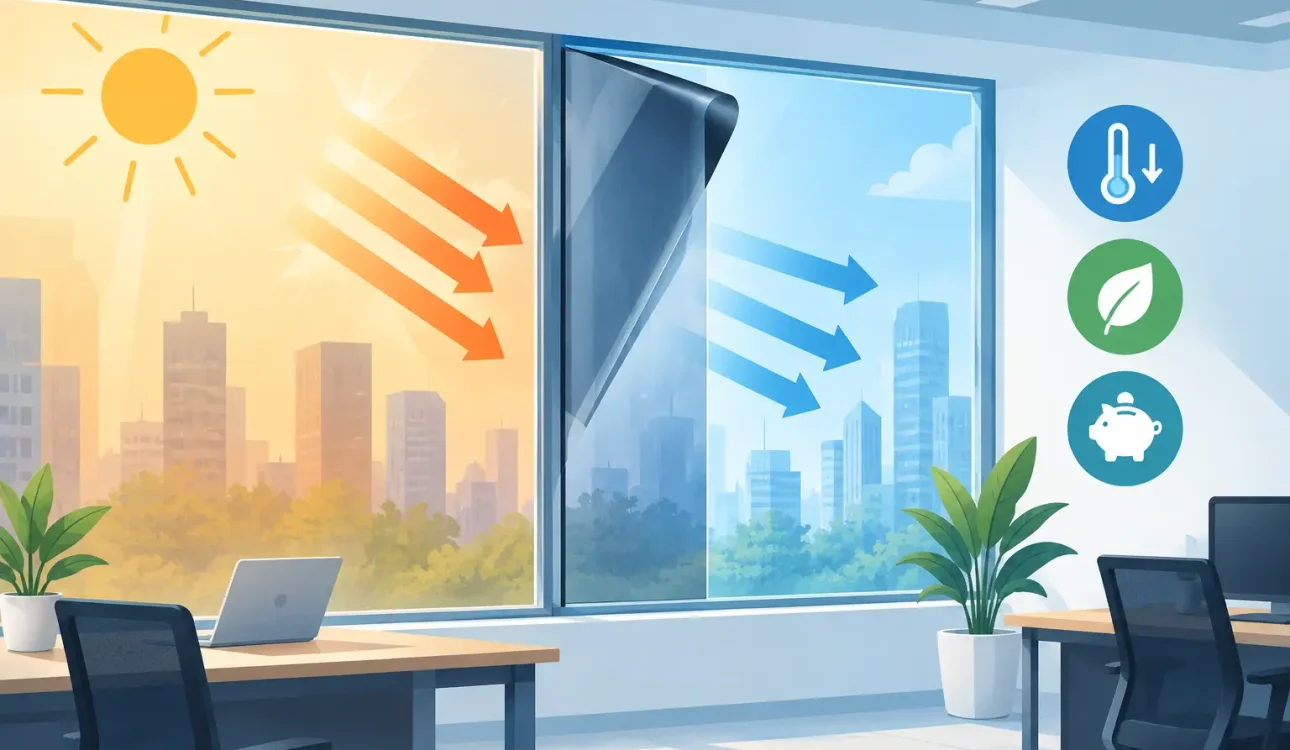 Office Cooling Cost Reduction With Window Film