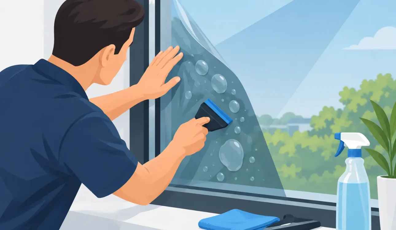 How to Remove Window Film Bubbles Safely