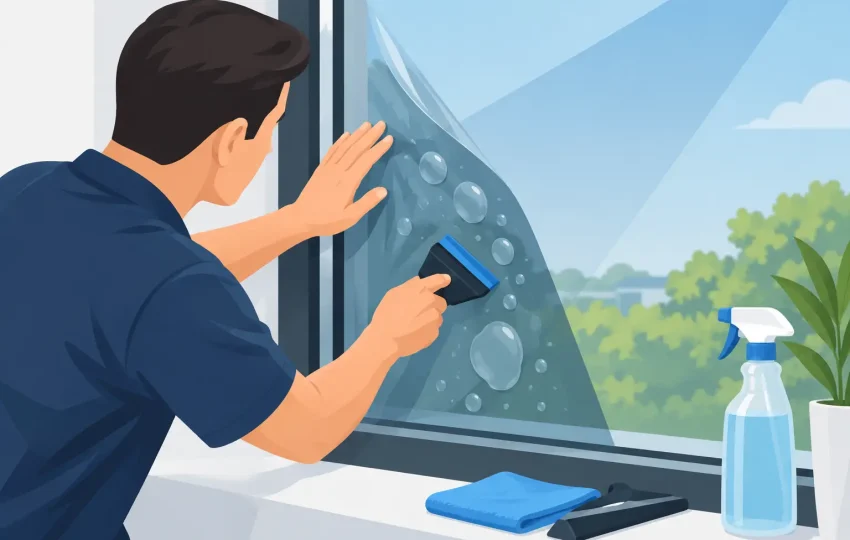 How to Remove Window Film Bubbles Safely